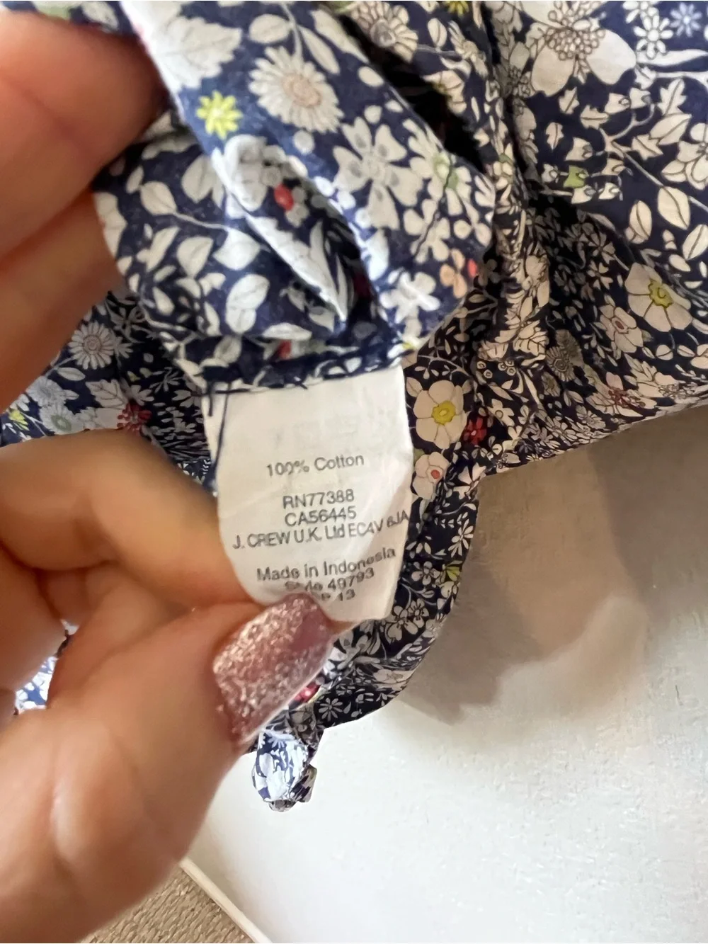 J.Crew Liberty London Floral Blouse XXS 100% Cotton Puff Sleeve Cottagecore Top